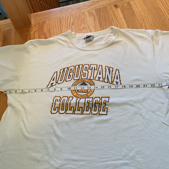 Men’s/Unisex XL Augustana College T-Shirt, Short-Sleeved in White, Blue & Gold - Picture 3 of 5
